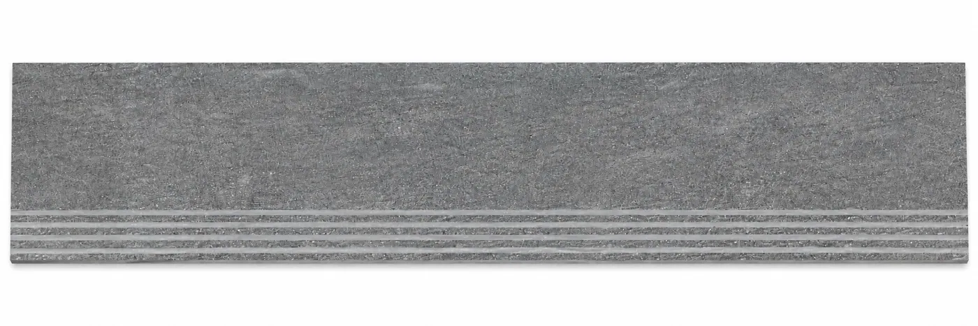 Stepnosing Set Graphite Stone, motif Batu Abu Tua, ukuran 30 x 120 cm