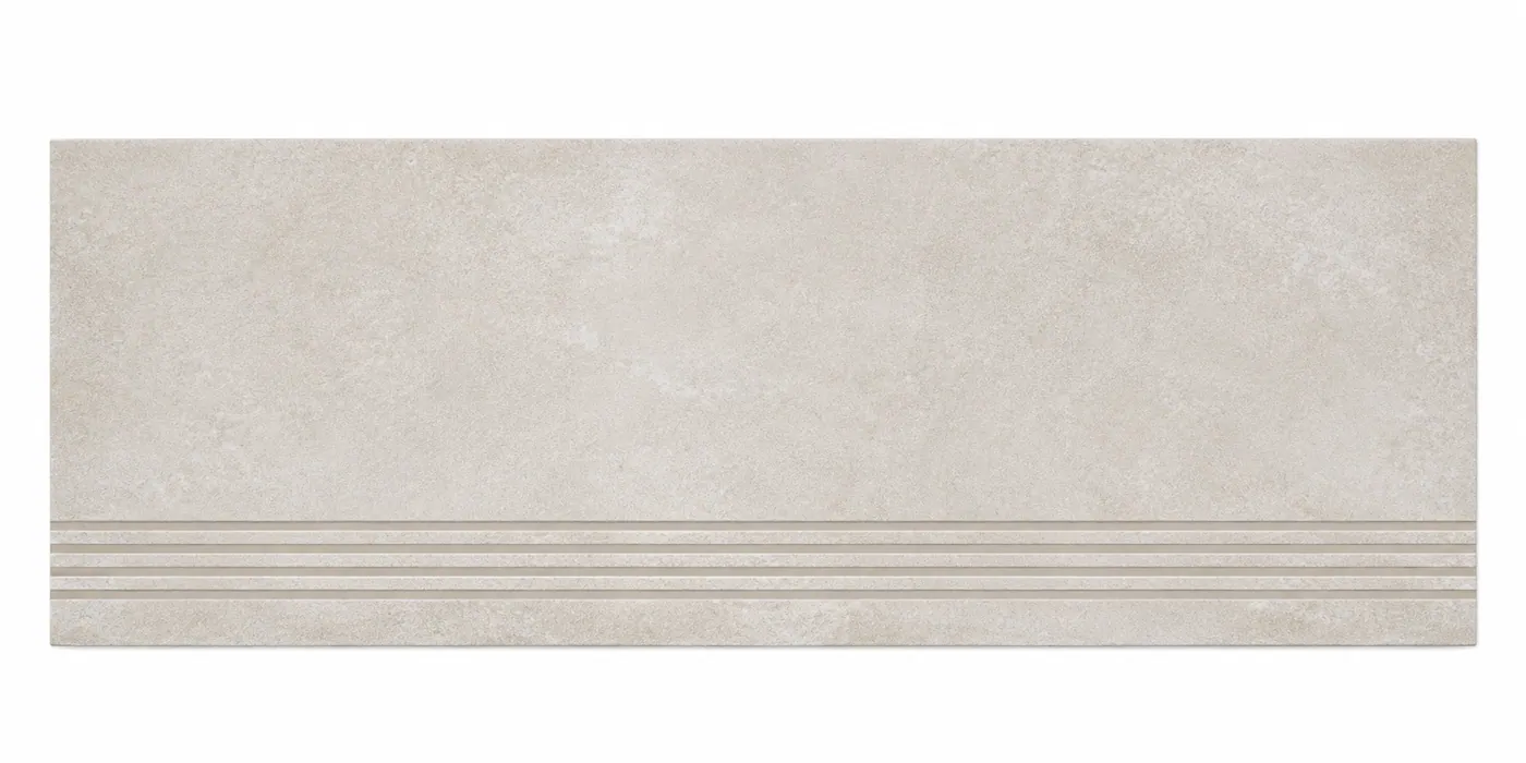 Stepnosing Set Limestone Beige, motif Batu Beige, ukuran 30 x 60 cm
